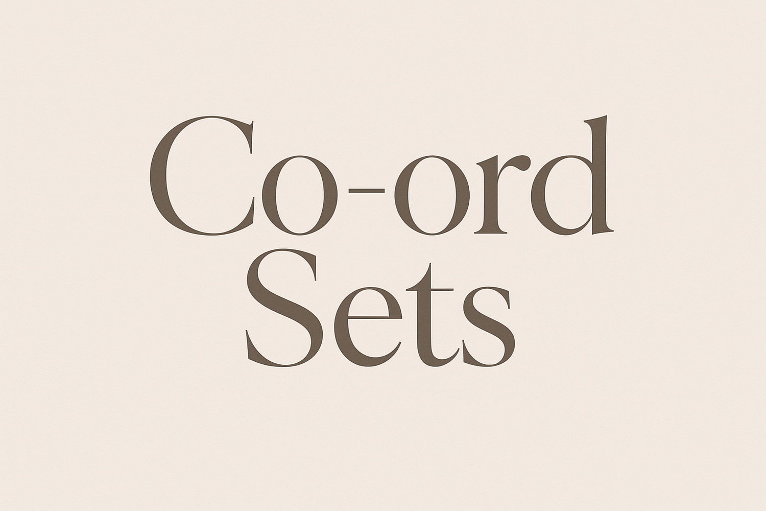 Coord Sets