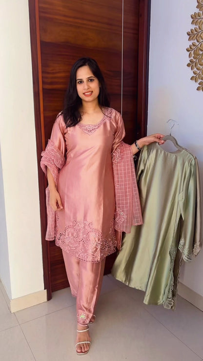 Cutwork Pakistani Suit