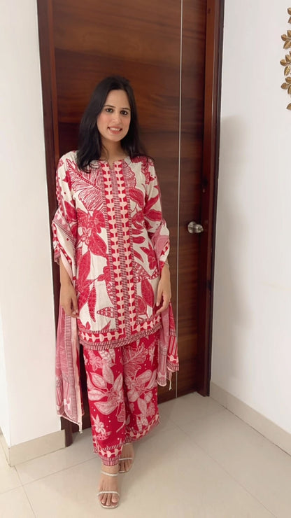Summer Bouquet Digital Printed Suit Set
