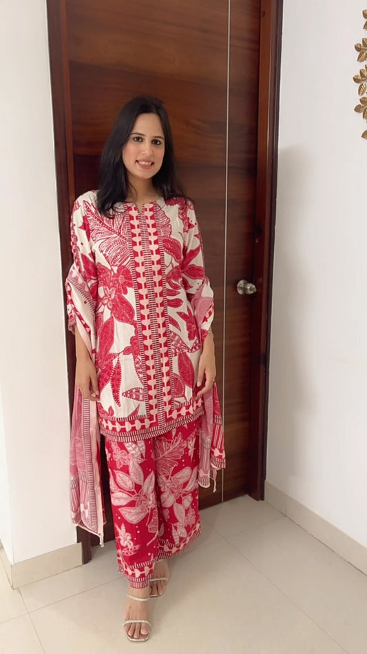 Summer Bouquet Digital Printed Suit Set
