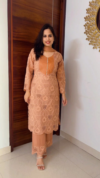 Crochet Lace Three-piece suit