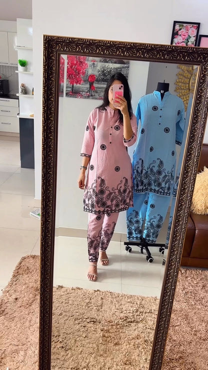 Thread Embroidery Coord Set