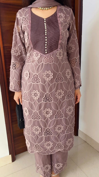 Crochet Lace Three-piece suit