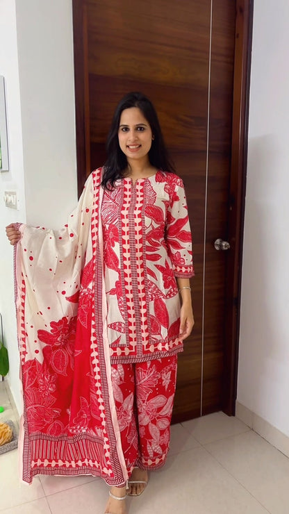 Summer Bouquet Digital Printed Suit Set