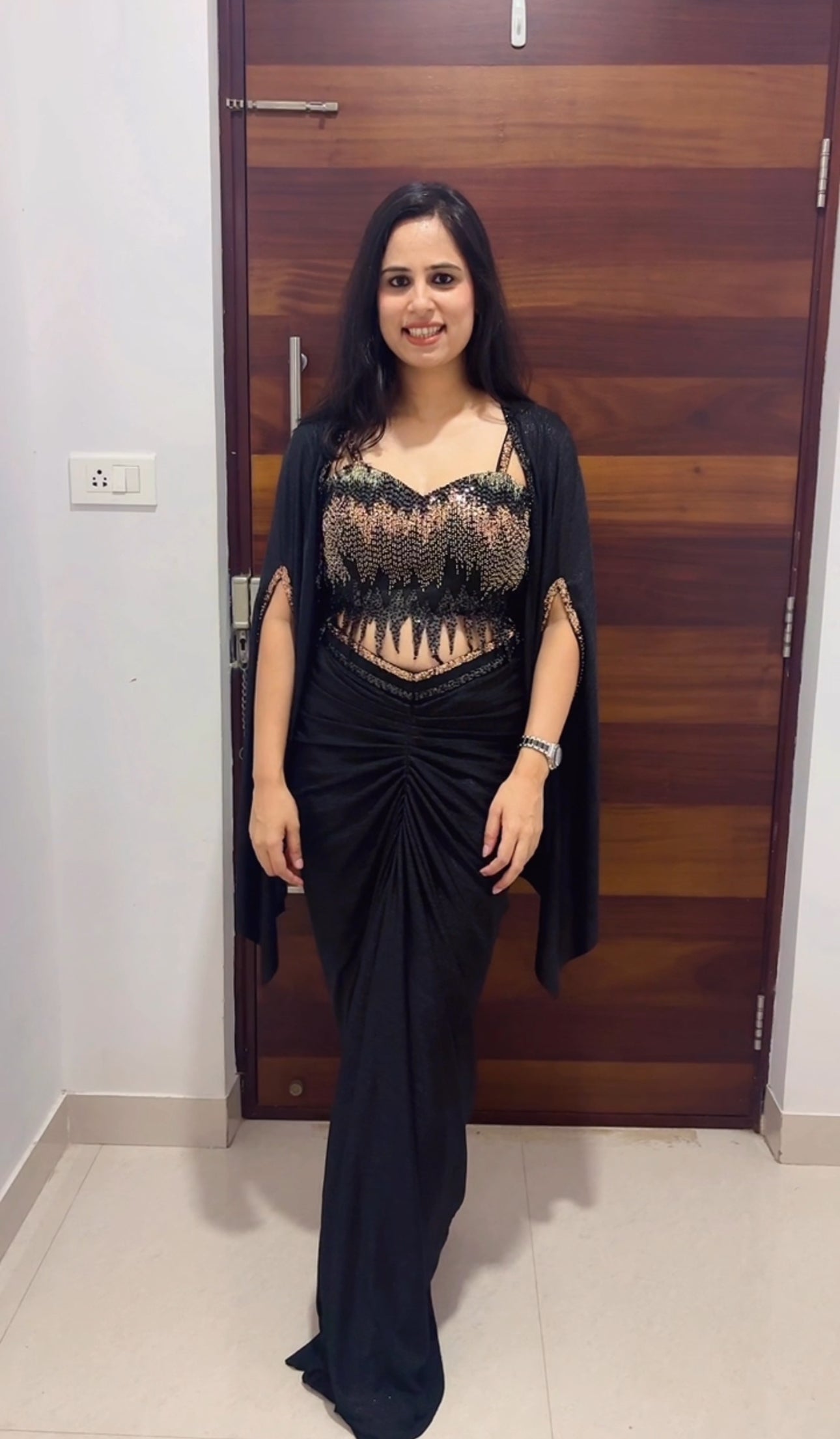 Glitter three piece indo western !