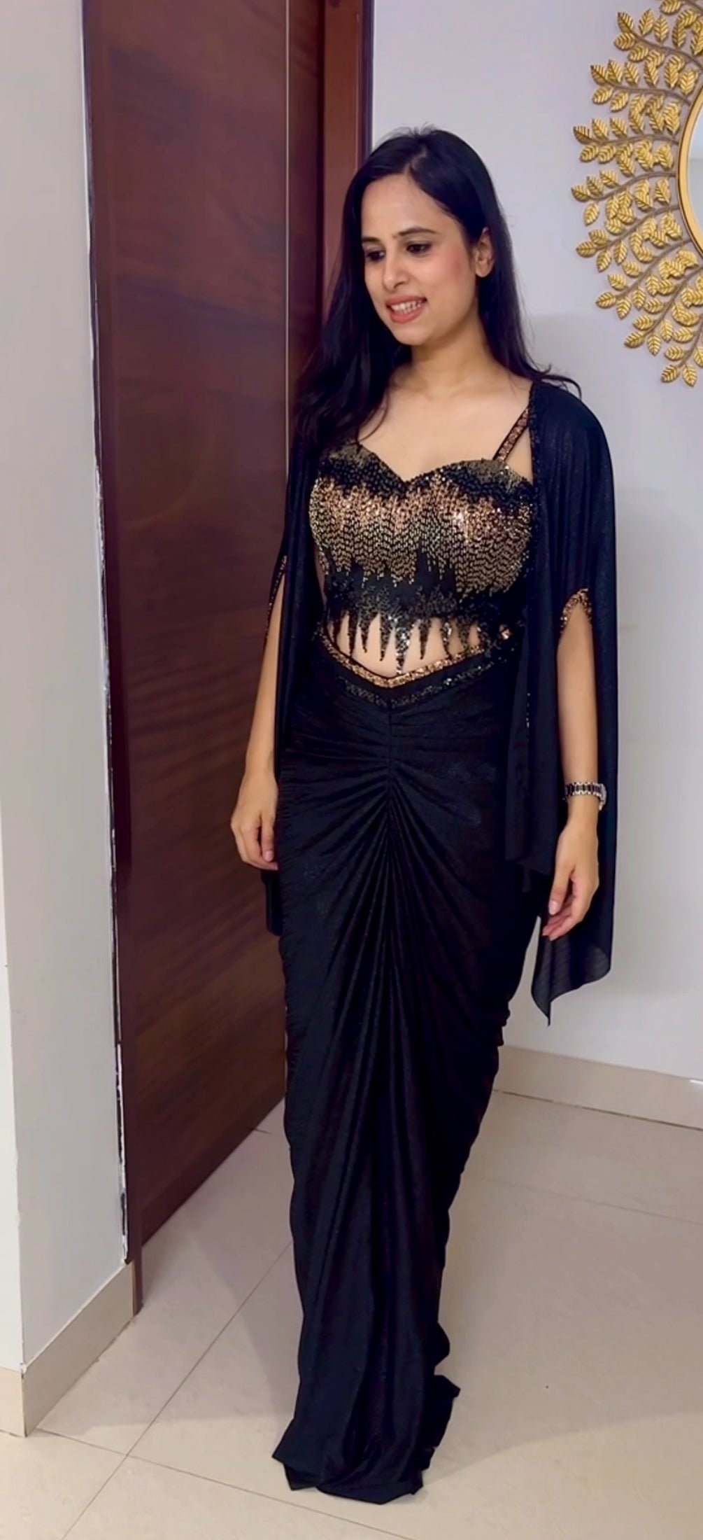Glitter three piece indo western !