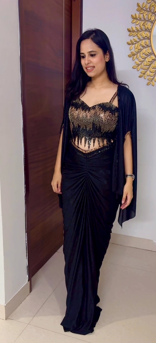 Glitter three piece indo western !