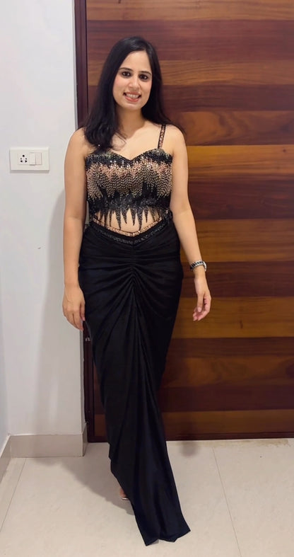 Glitter three piece indo western !