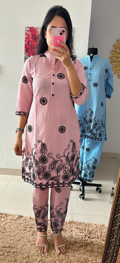 Thread Embroidery Coord Set