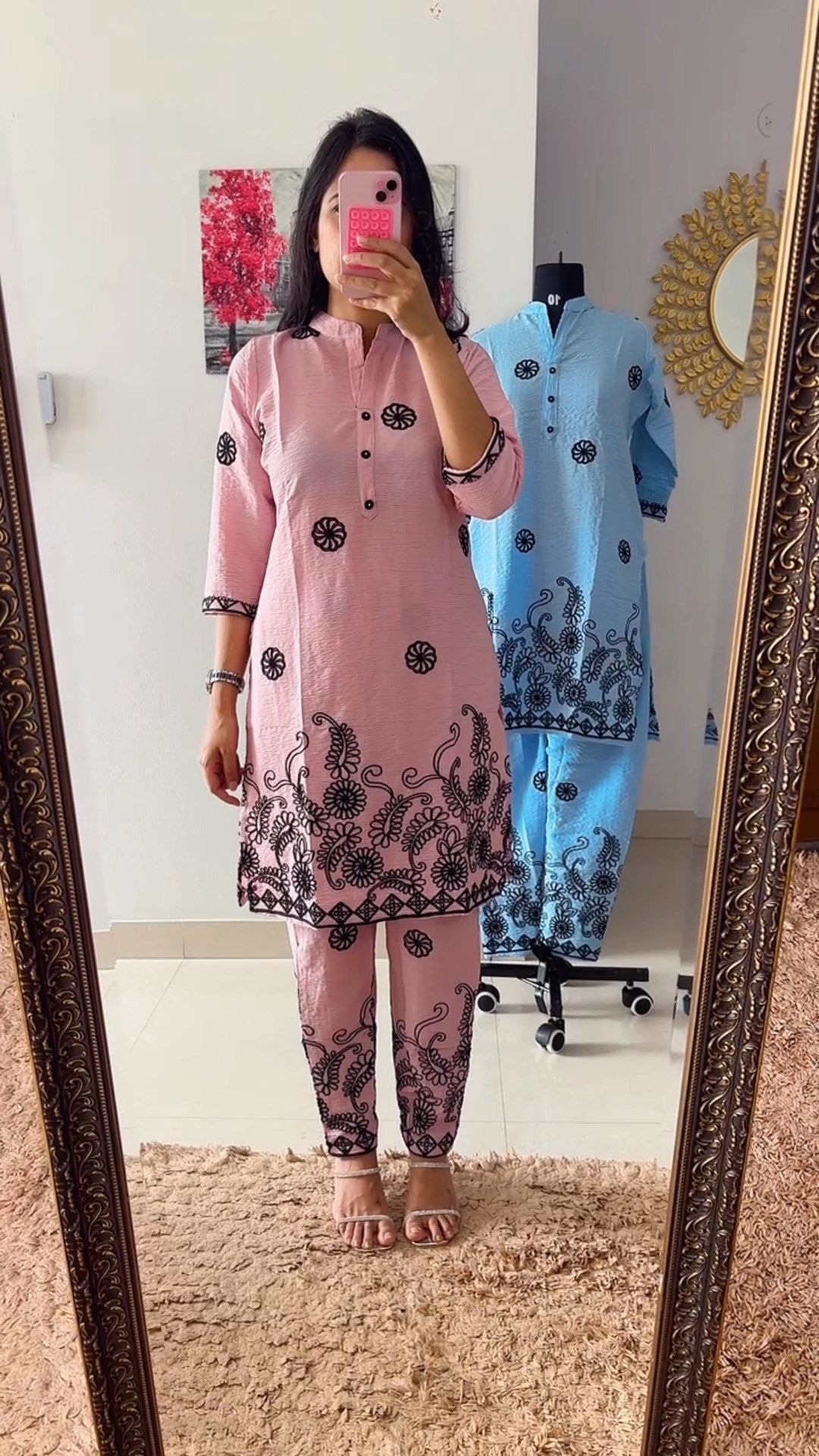 Thread Embroidery Coord Set