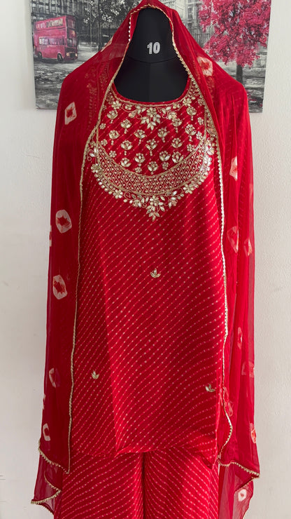 Bandhani Three Piece Suit Set