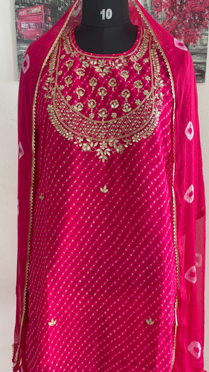 Bandhani Three Piece Suit Set