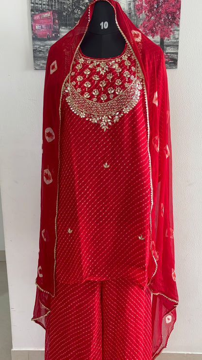 Bandhani Three Piece Suit Set