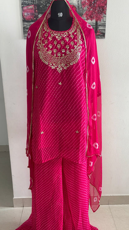 Bandhani Three Piece Suit Set