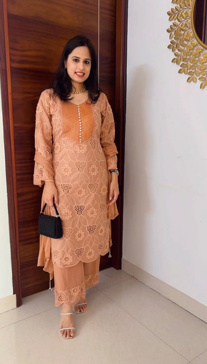 Crochet Lace Three-piece suit