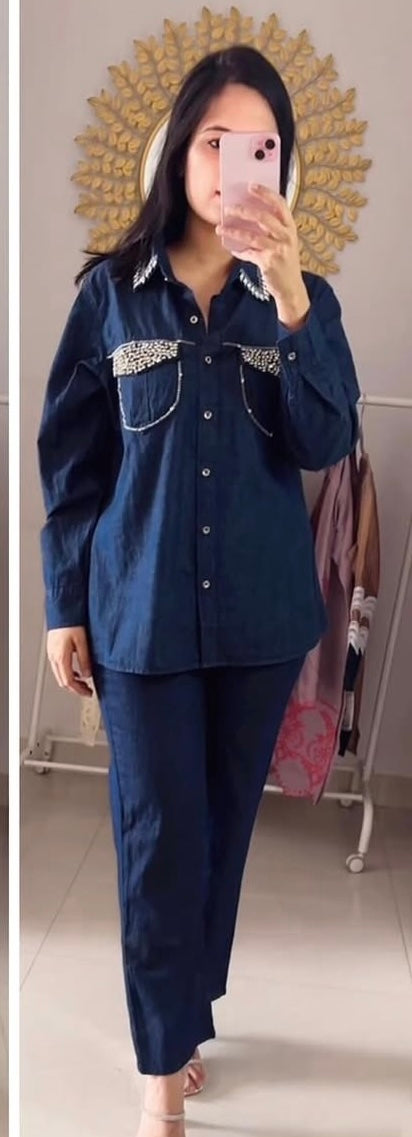 Swarovski Denim Coord Set
