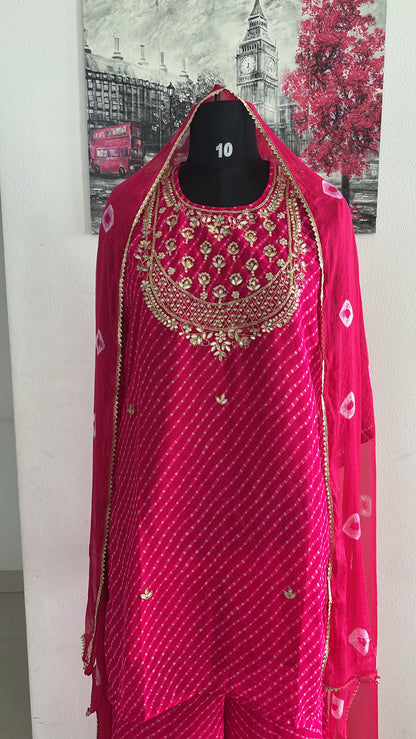 Bandhani Three Piece Suit Set