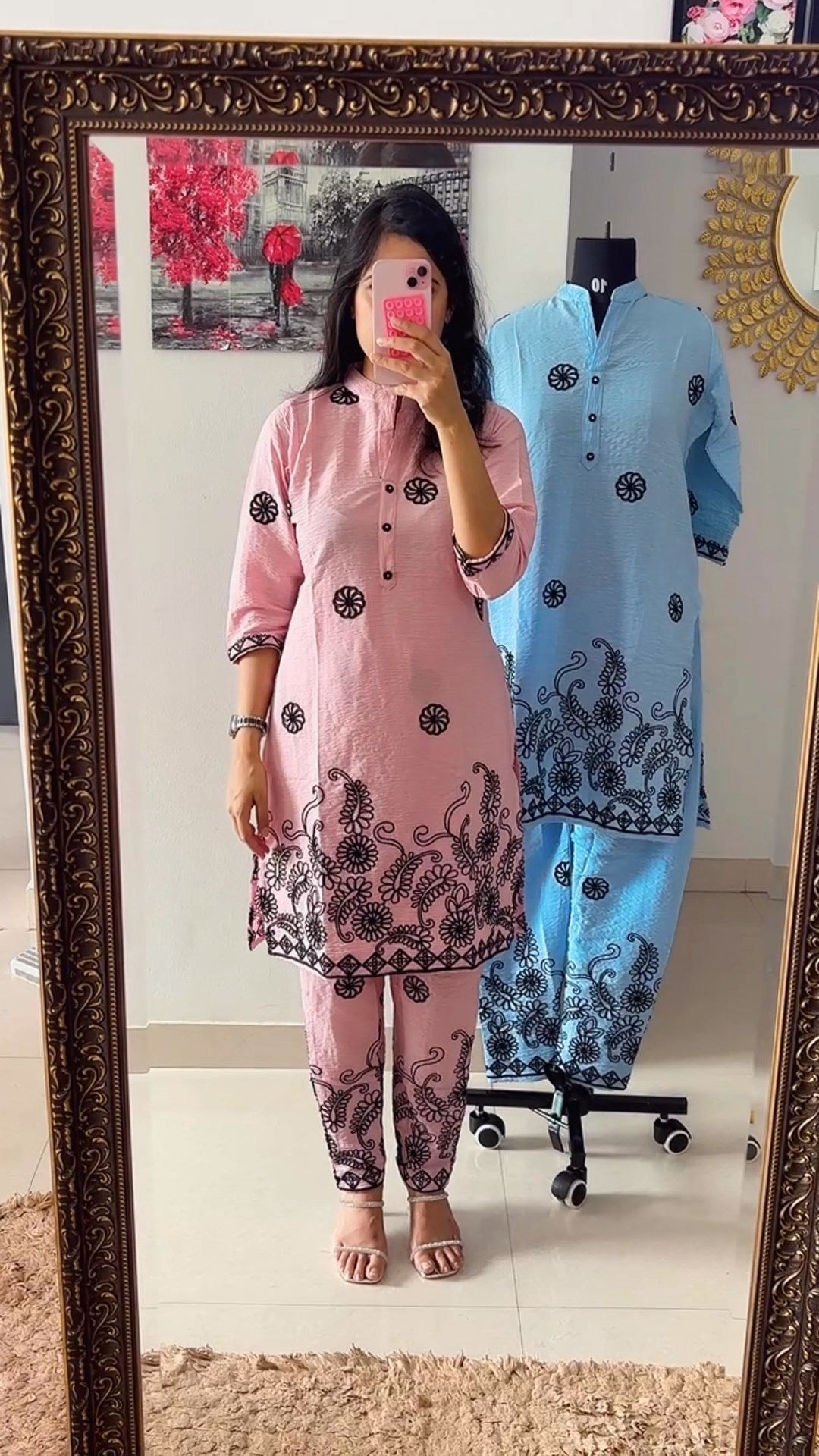 Thread Embroidery Coord Set