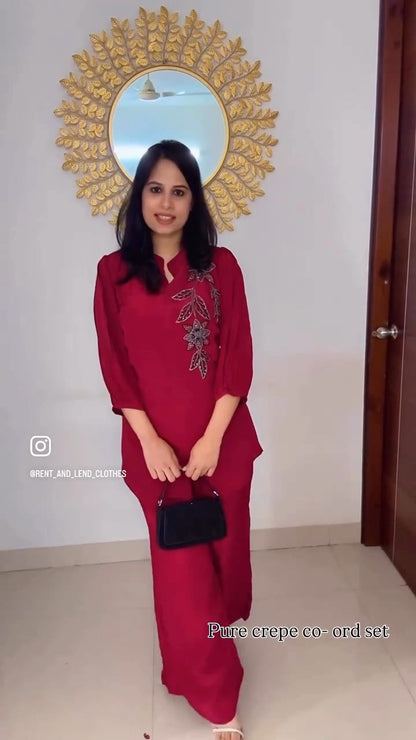 Flonza Crepe Coord Set