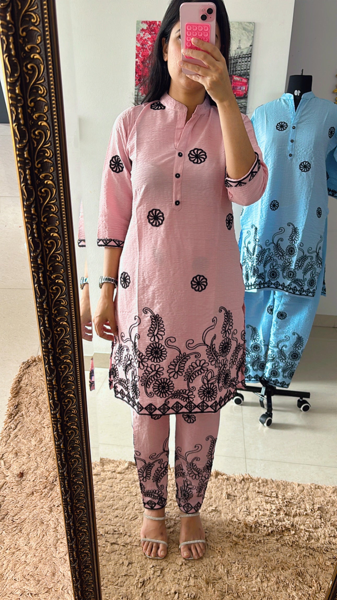 Thread Embroidery Coord Set