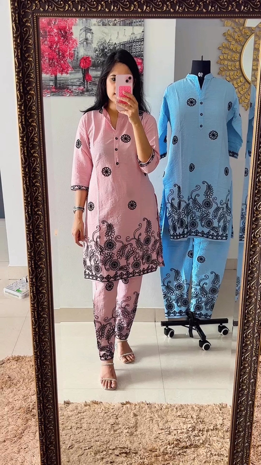 Thread Embroidery Coord Set