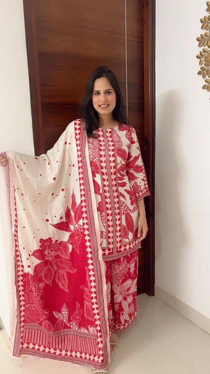 Summer Bouquet Digital Printed Suit Set