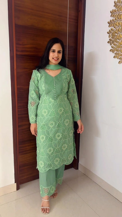 Crochet Lace Three-piece suit