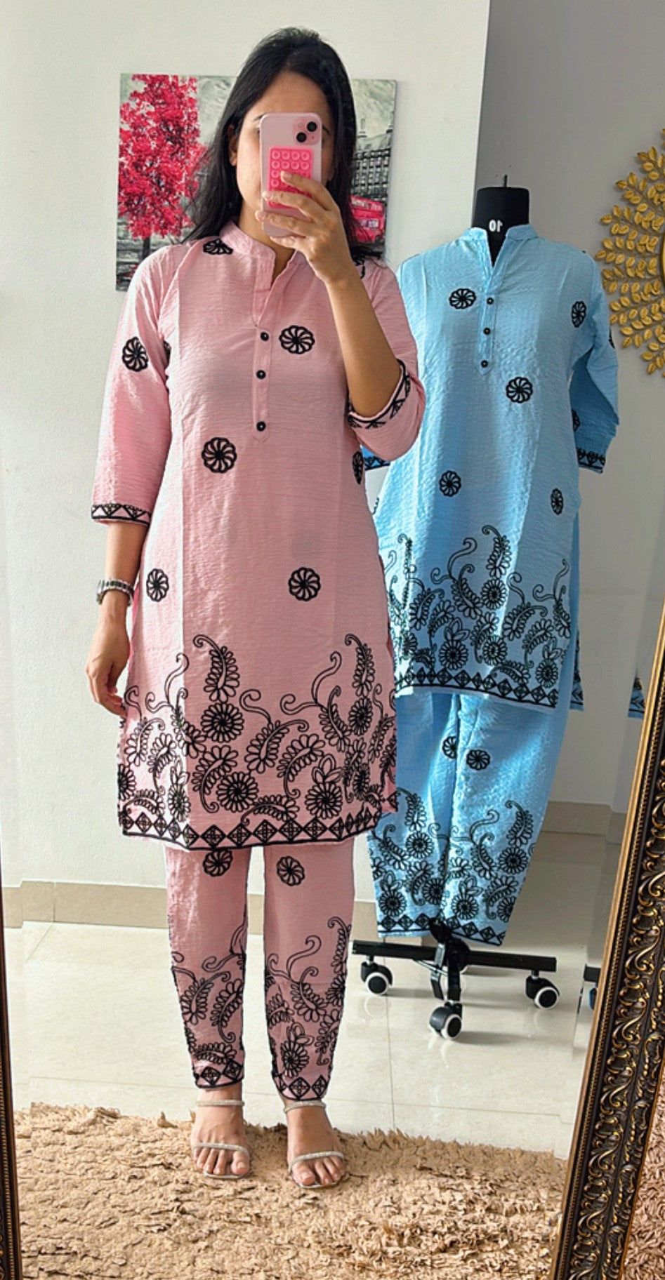 Thread Embroidery Coord Set