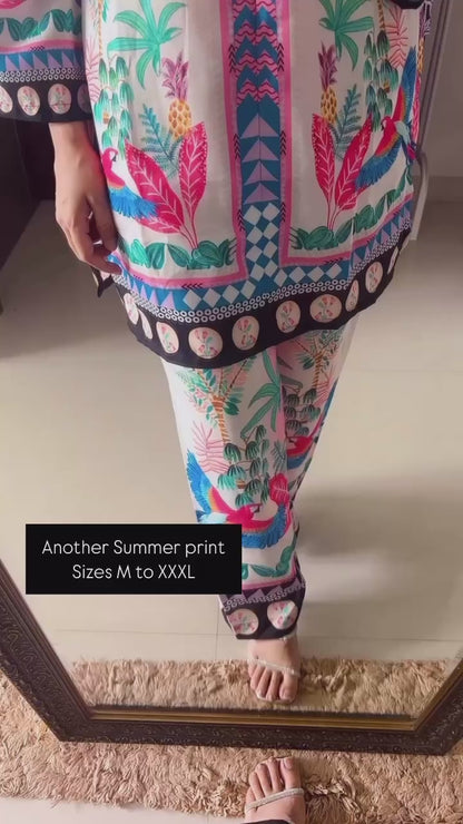 Summer Pink Printed Coord Set