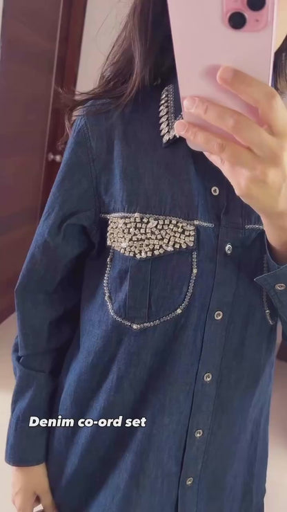 Swarovski Denim Coord Set